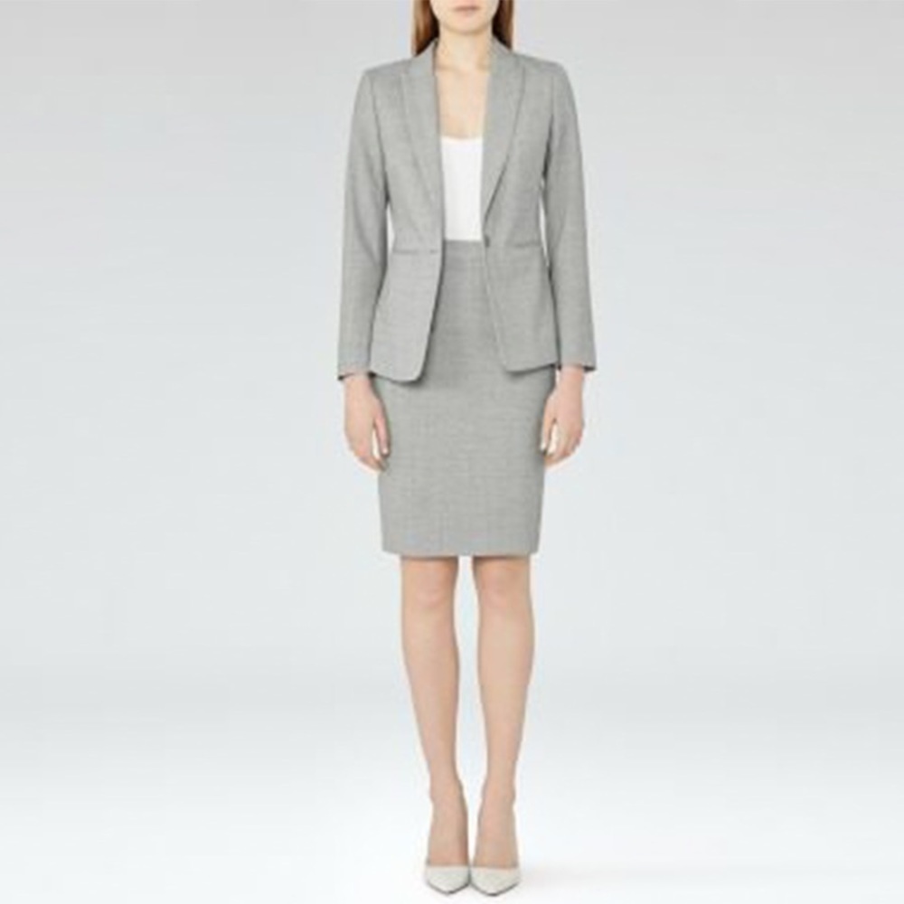 REISS - Aleggra Pencil Skirt - Gray